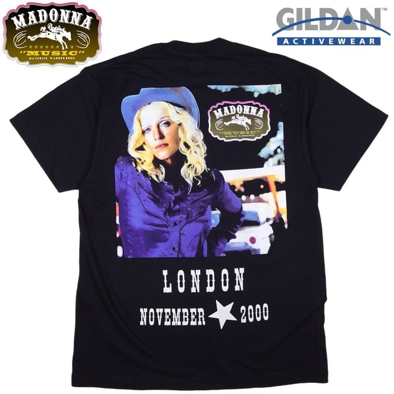 MADONNA マドンナ Tシャツ GILDAN製 ブラック Lサイズ バンドT MUSIC