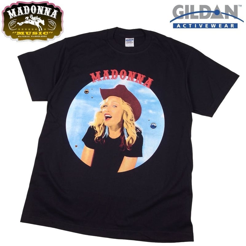 MADONNA マドンナ Tシャツ GILDAN製 ブラック Lサイズ バンドT MUSIC