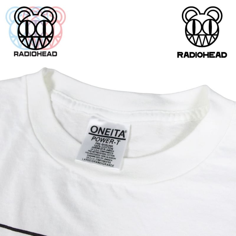 radiohead レディオヘッド Tシャツ USA製 ホワイト Lサイズ イギリス