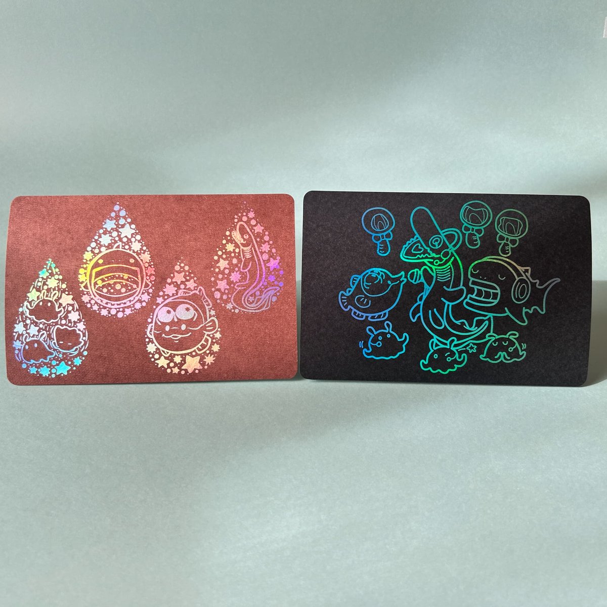 グッズイラスト箔押しポストカード(全2種) | やまさんげ本舗深海支店