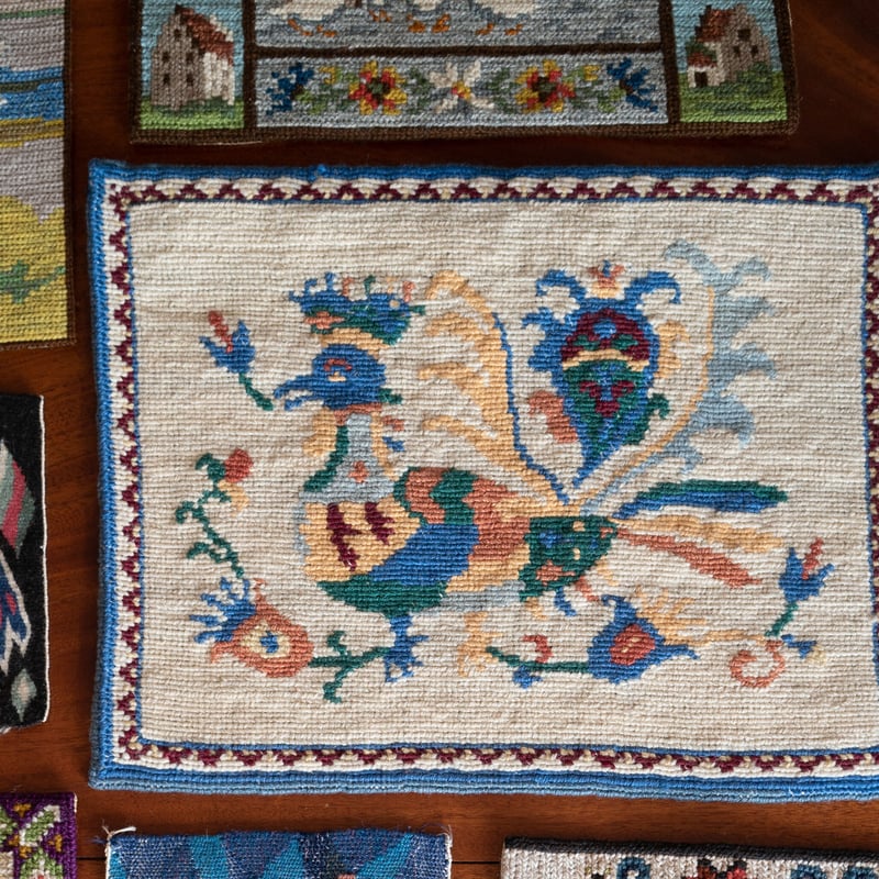 北欧スウェーデン 1980s 手織りTapestry タペストリー 壁掛け | Scandin