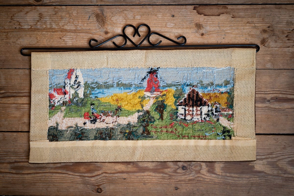 北欧スウェーデン 1980s 手織りTapestry タペストリー 壁掛け | Scandin