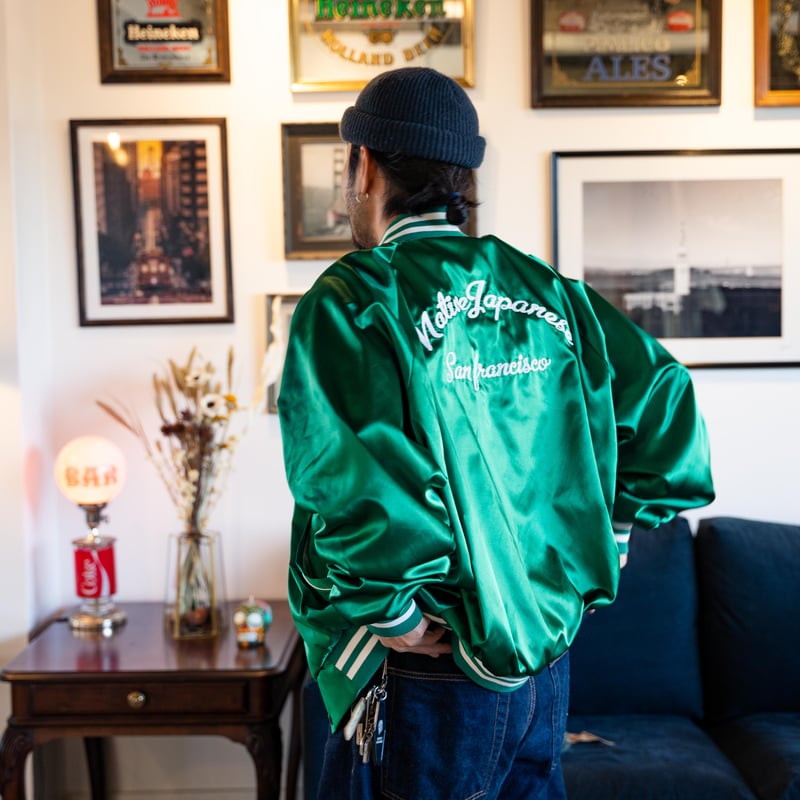 BUTWIN × MISSION DISTRICT】SATIN AWARD JACKET (