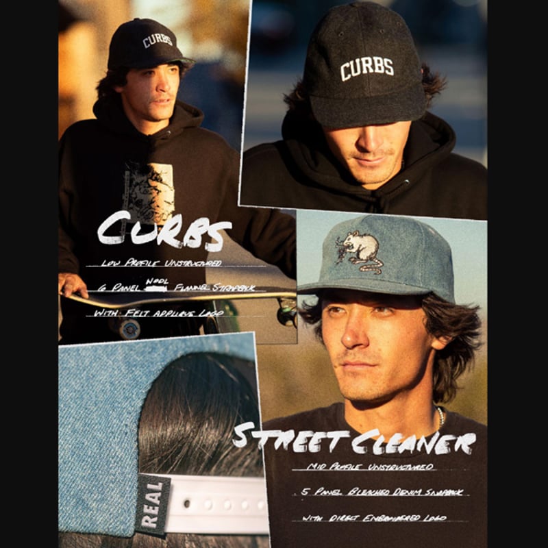 REAL SKATEBOARDS キャップ CAP リアル スケートボード ブルー STREE