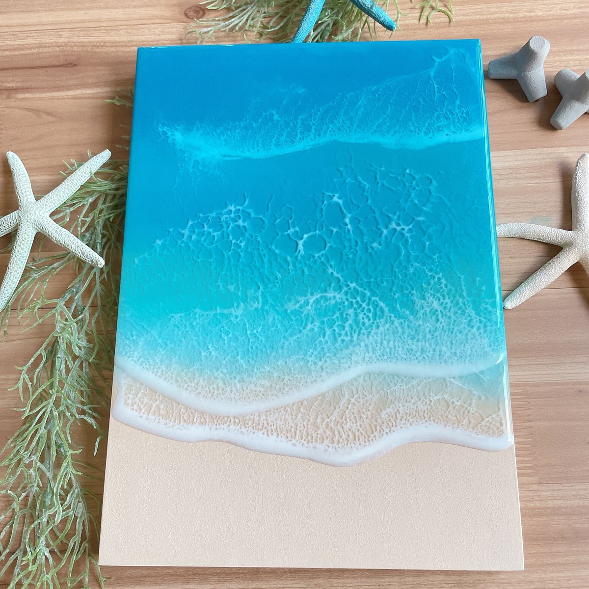 波のレジンアートボードA4縦 | TETRA art