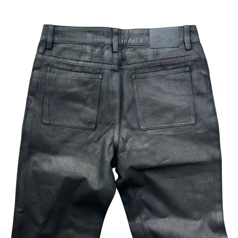 GOAR】STRAPPED OIL FLARE PANTS | AURUM
