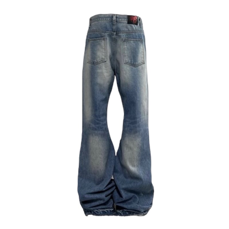 EMOSTANCECLUB】DESTROYED FLARE JEANS | AURUM