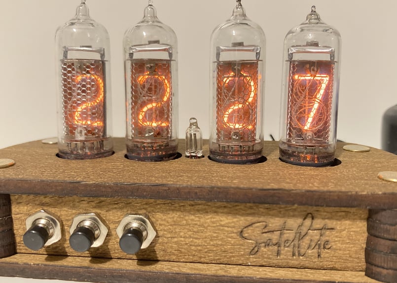 Nixie Tube Clock IN-14 オレンジライト レトロ ヴィンテージ ニキシー