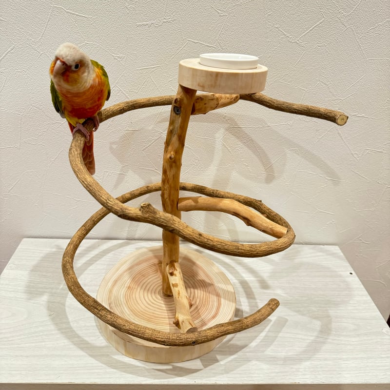 ツタのぐるぐるバードアスレチック【インコのおもちゃ・自然木の