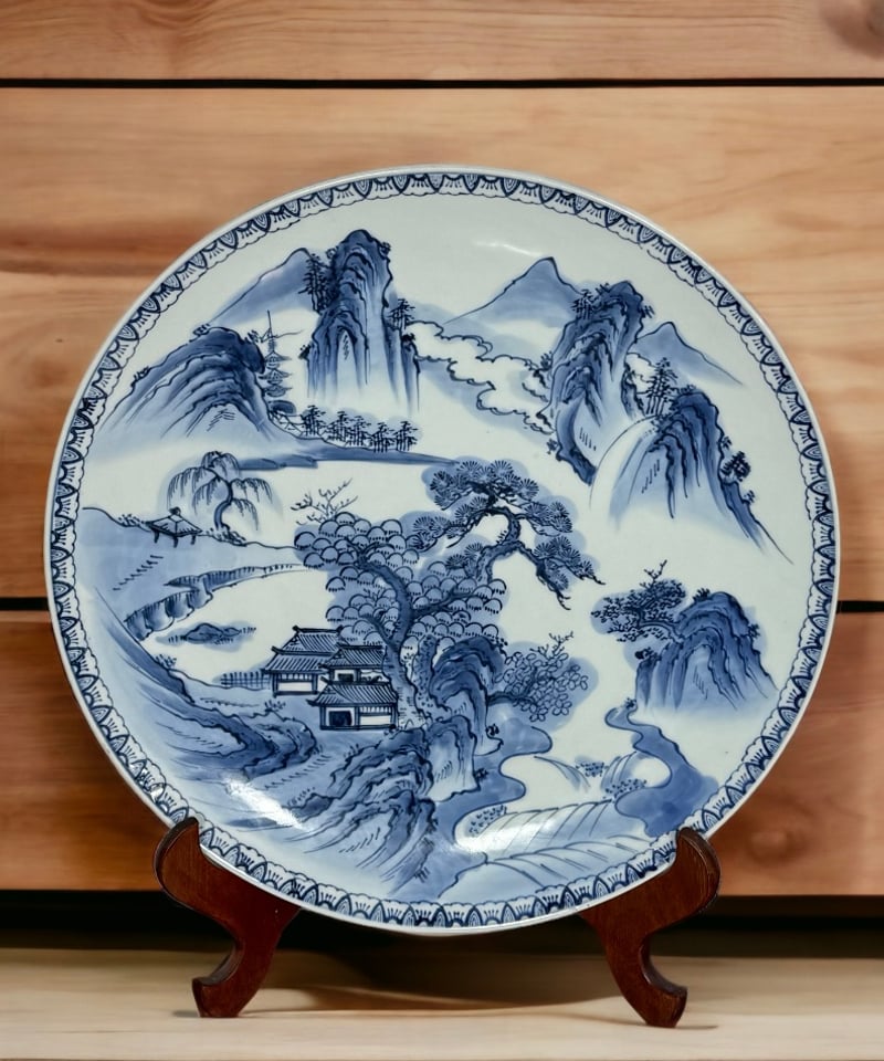 大皿 (梅・松) 陶器 骨董品 | HORIDASHI市