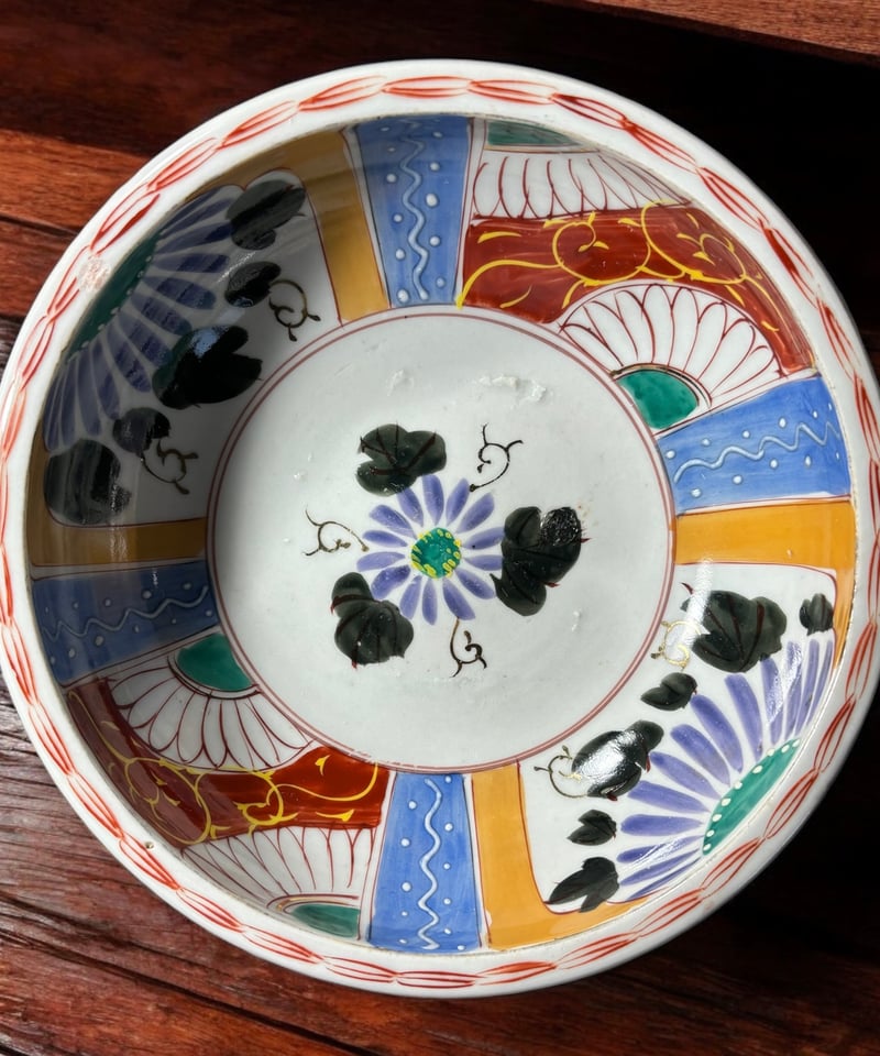 474mm 古伊万里 骨董品 風景画 陶器の皿 飾り皿 装飾皿 床飾り 伊万里