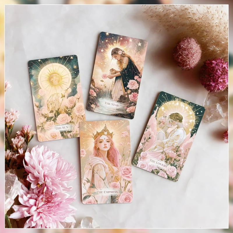 正規品タロットカード】超美麗✨バラのデッキ✨レッドローズタロット