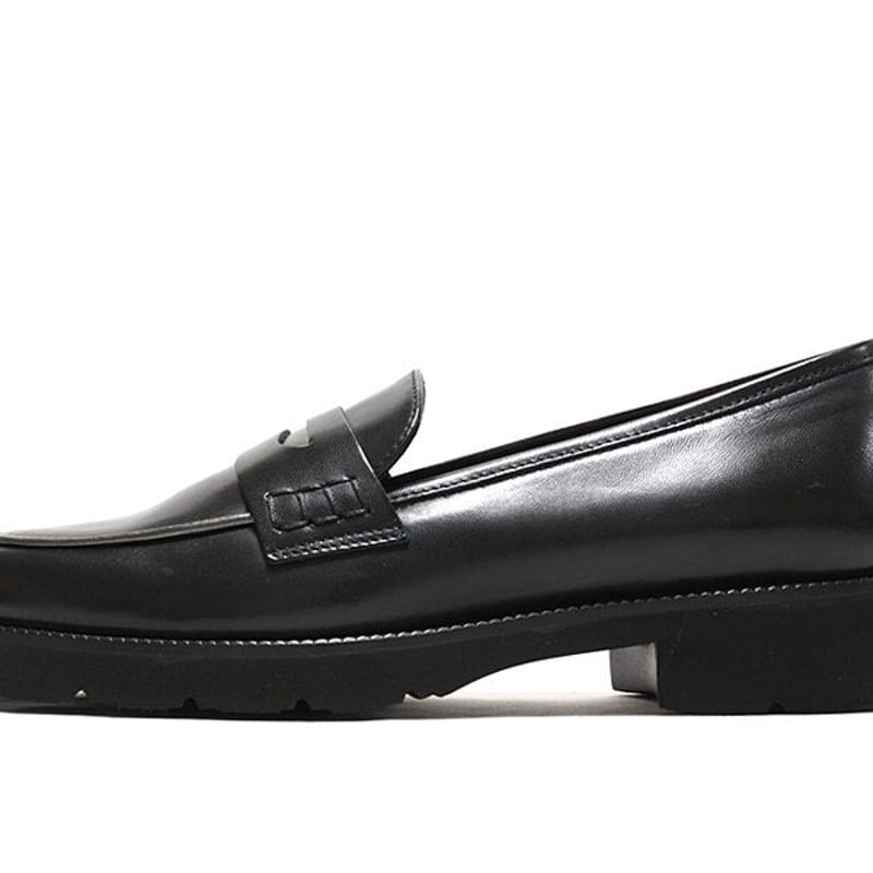 LUCA GROSSI ルカグロッシ K036M Black 軽量コインローファー 本革 レザ