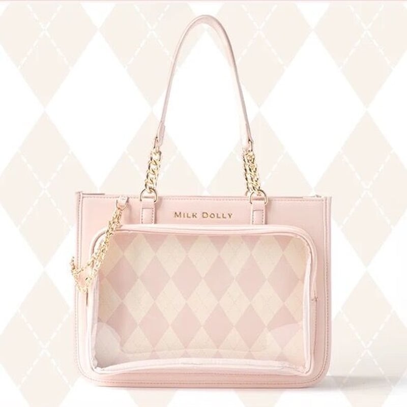 FUYUUNEKO】アーガイル痛バッグ milk dolly【推し活グッズ】 | G.triGer