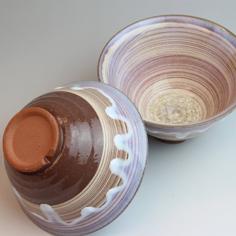 萩の雫｜そら飯茶碗ペア（化粧箱）｜萩焼 萩陶苑 椿秀窯 ギフト