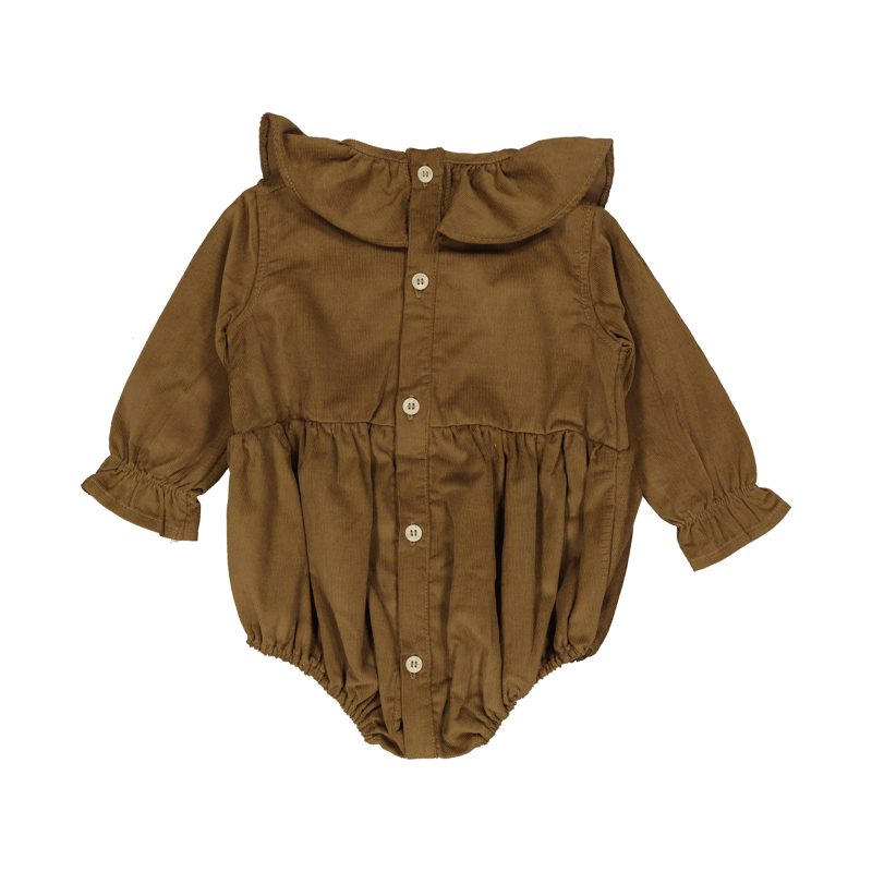 LOIR paris 】Romper NINE - Brown Velvet（12M,18