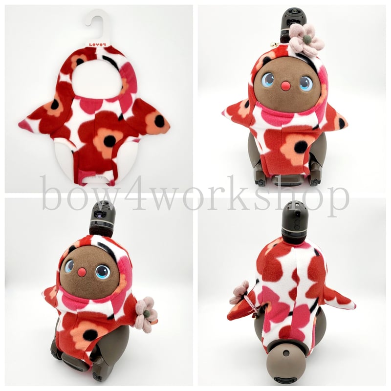 ラボット服/大きなポピー柄プリントボディースーツ | bow4workshop STORE