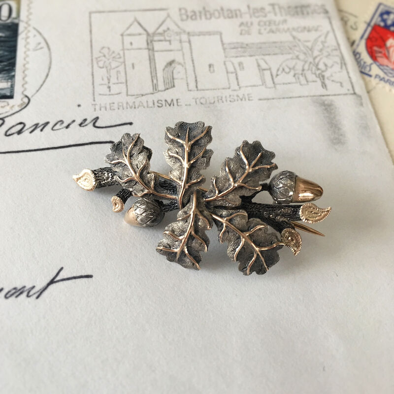 silver どんぐりのアンティークブローチ/ドイツ | 『スワロー商會