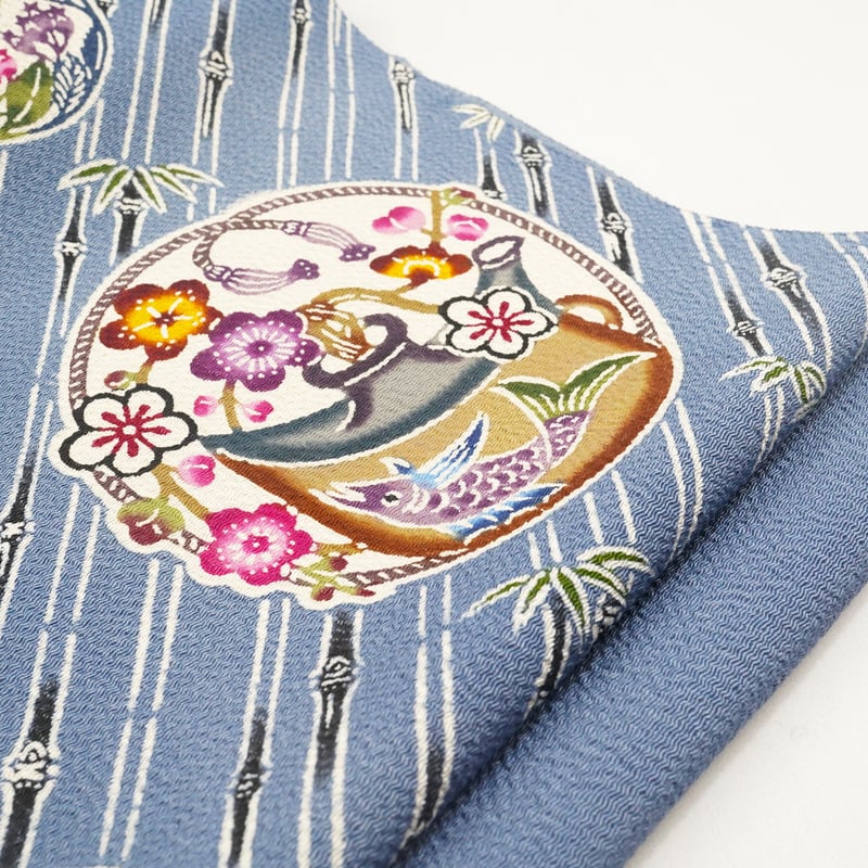 九寸帯（名古屋帯）「琉球びんがた・知念貞男・竺仙・やちむん