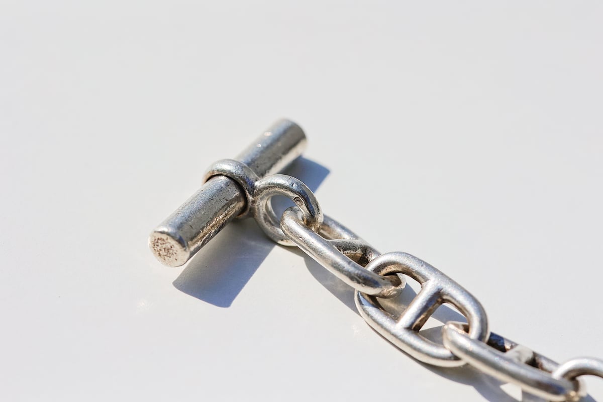 SOLD】Vintage HERMES Chaine d'ancre Key Ring |