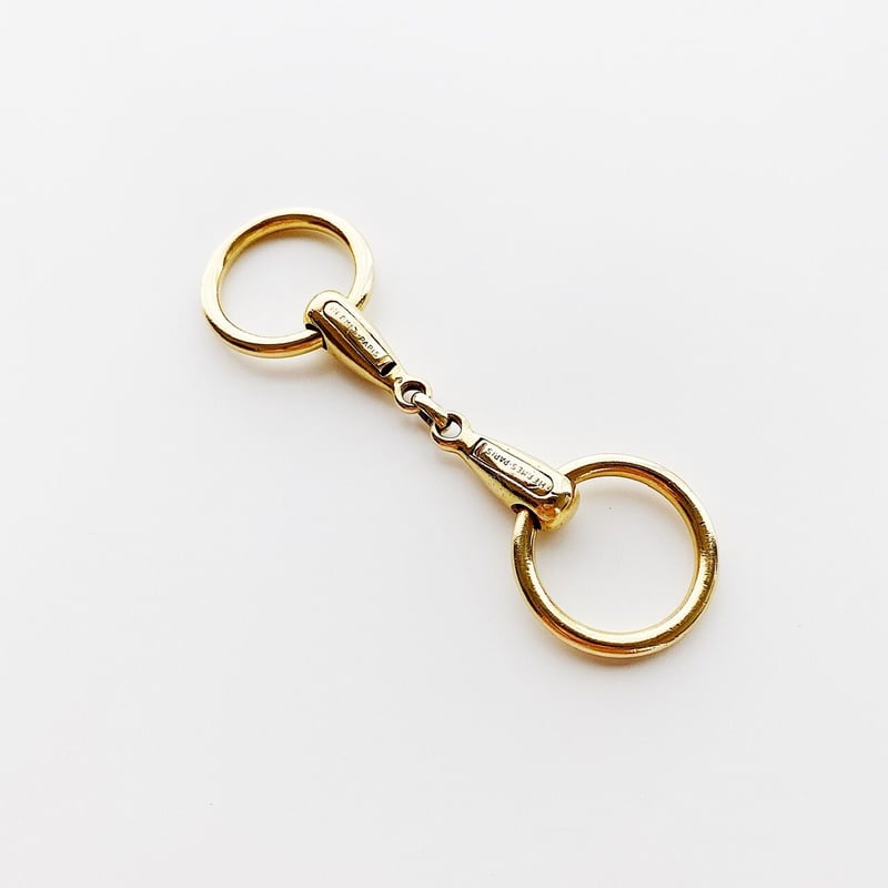 SOLD】Vintage HERMES 18K Mors de Cheval Key Rin