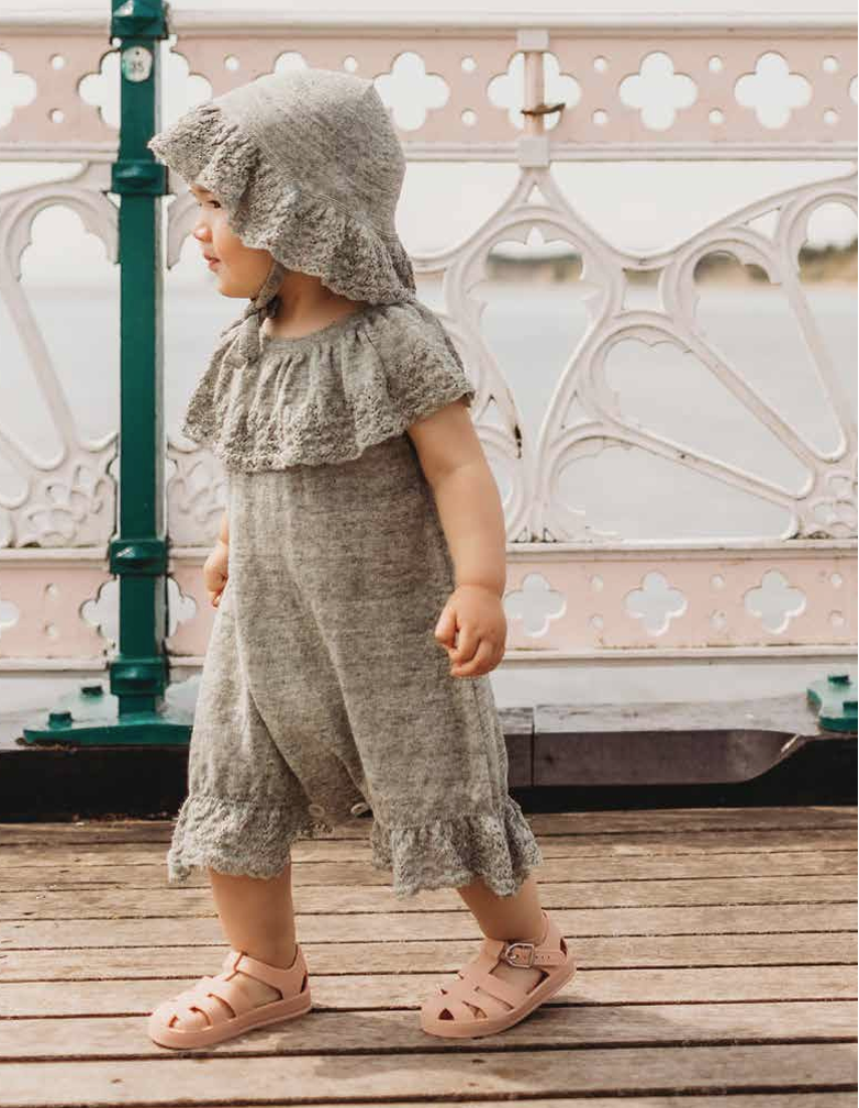 MABLI 小人 ロンパース ボンネット18m ブラウン 2025SS マブリ MABLI