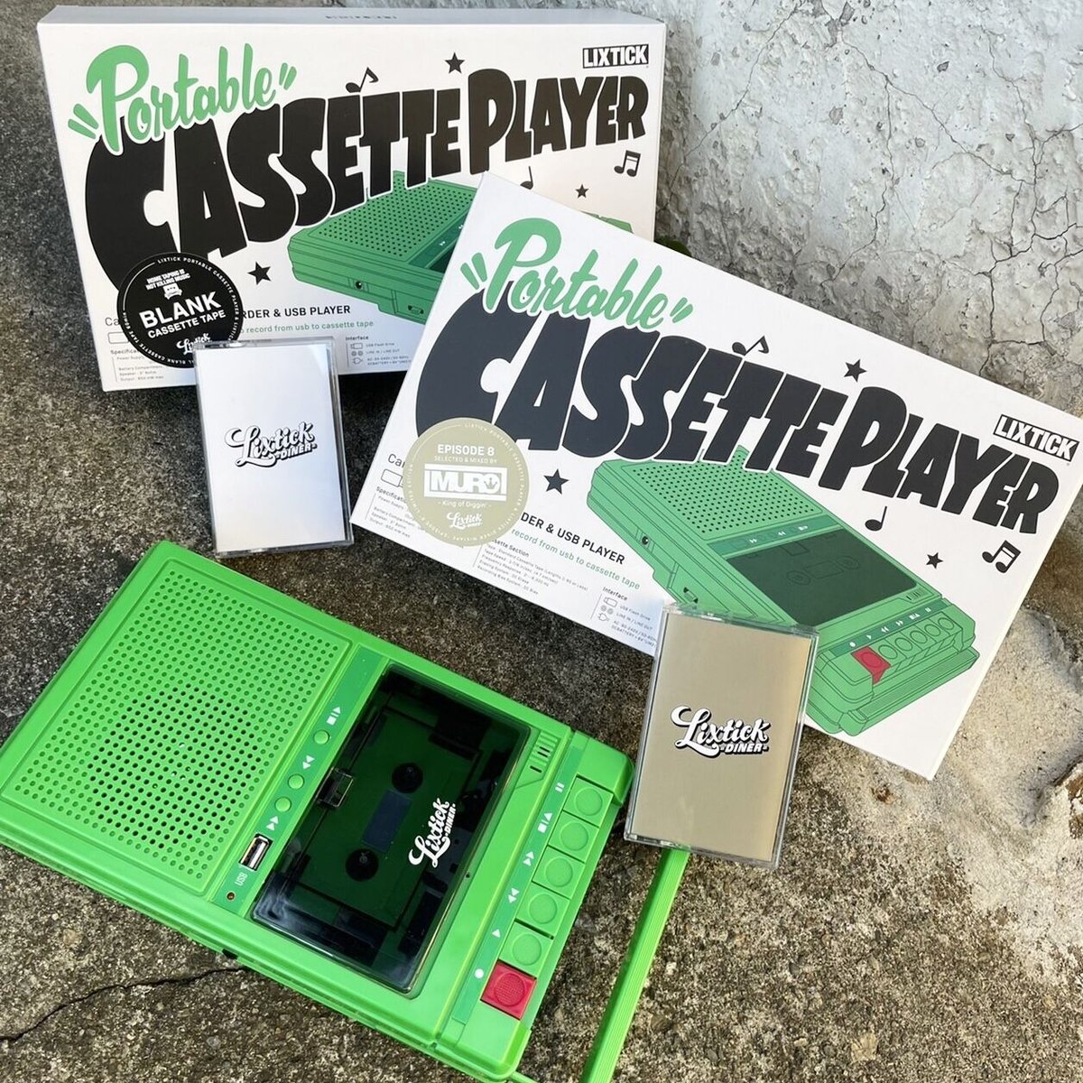 LIXTICK PORTABLE CASSETTE PLAYER (TAPE SET) | R