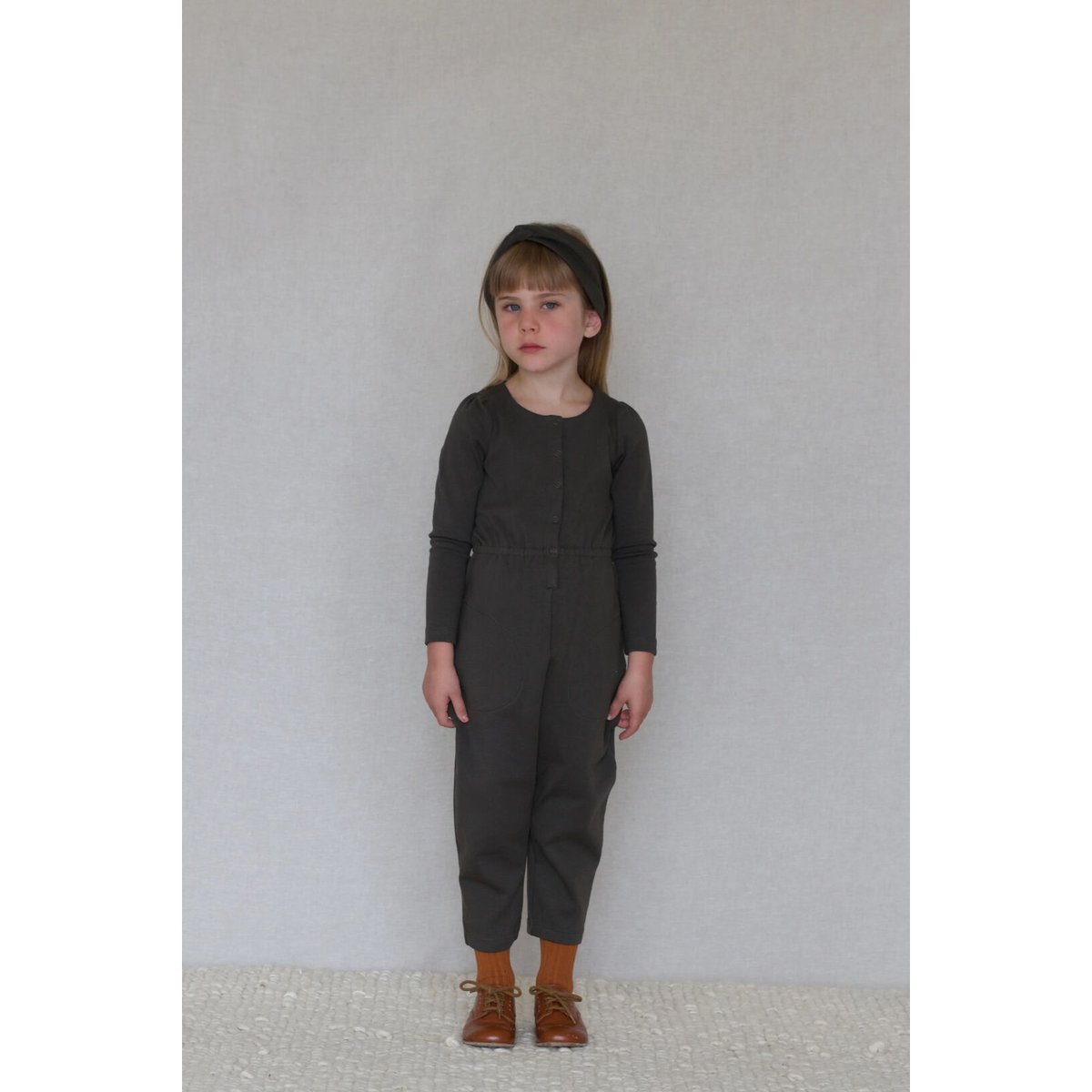 iver & isla / pima puff coverall -coal | RIT