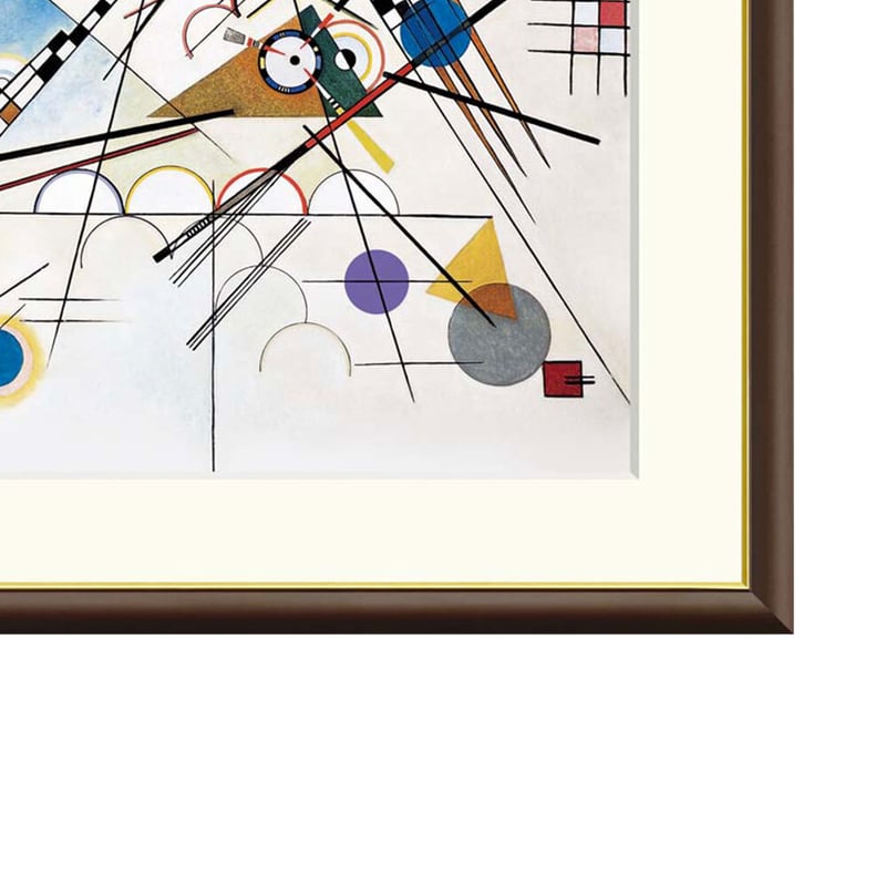 カンディンスキー 「コンポジション 8」 額入り 複製画 高精彩工芸画