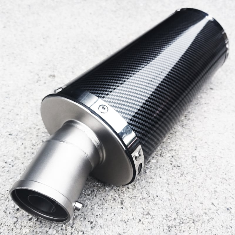 カーボン風 スリップオン オーバル マフラーサイレンサー 51mm 50.8π