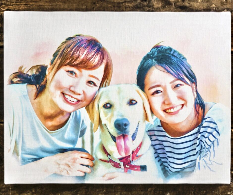 似顔絵＊オーダーメイド✳︎キャンバスF8サイズ | ふくろうCreate