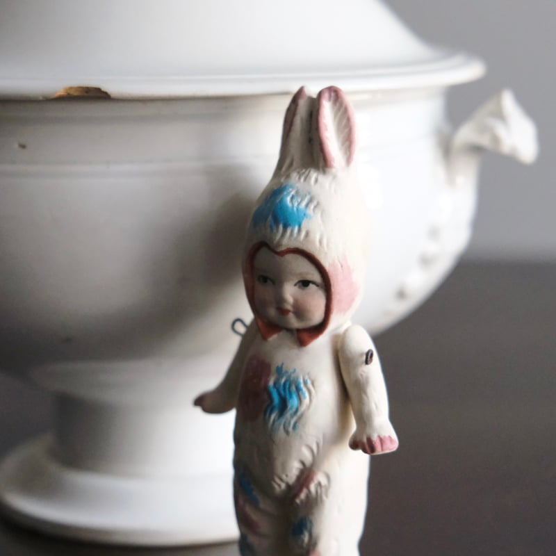 ビスク ドール ミニョネット 女の子 うさぎ フランス アンティーク