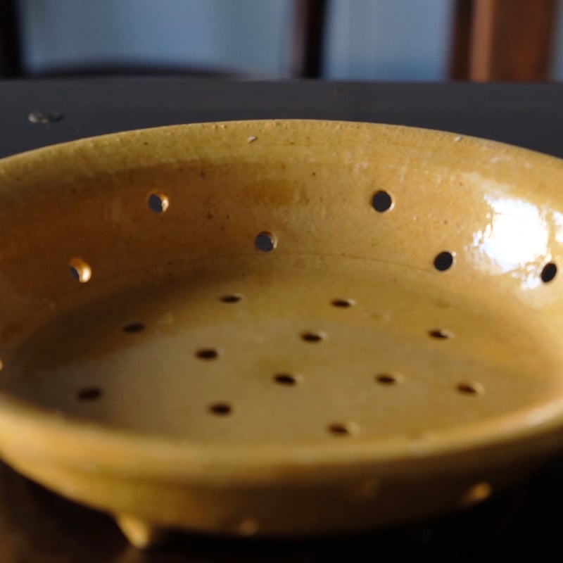 フェセル 黄釉 皿 φ22.5cm フランス アンティーク 0501639 | jinen_a