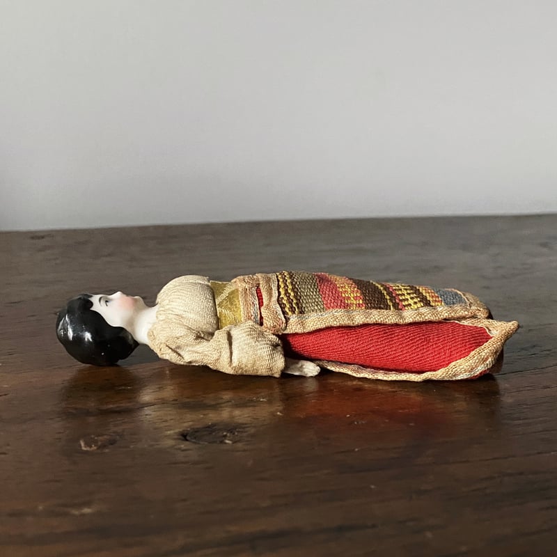 ドイツ製 チャイナヘッドドール ビスクドール 12.5cm アンティーク