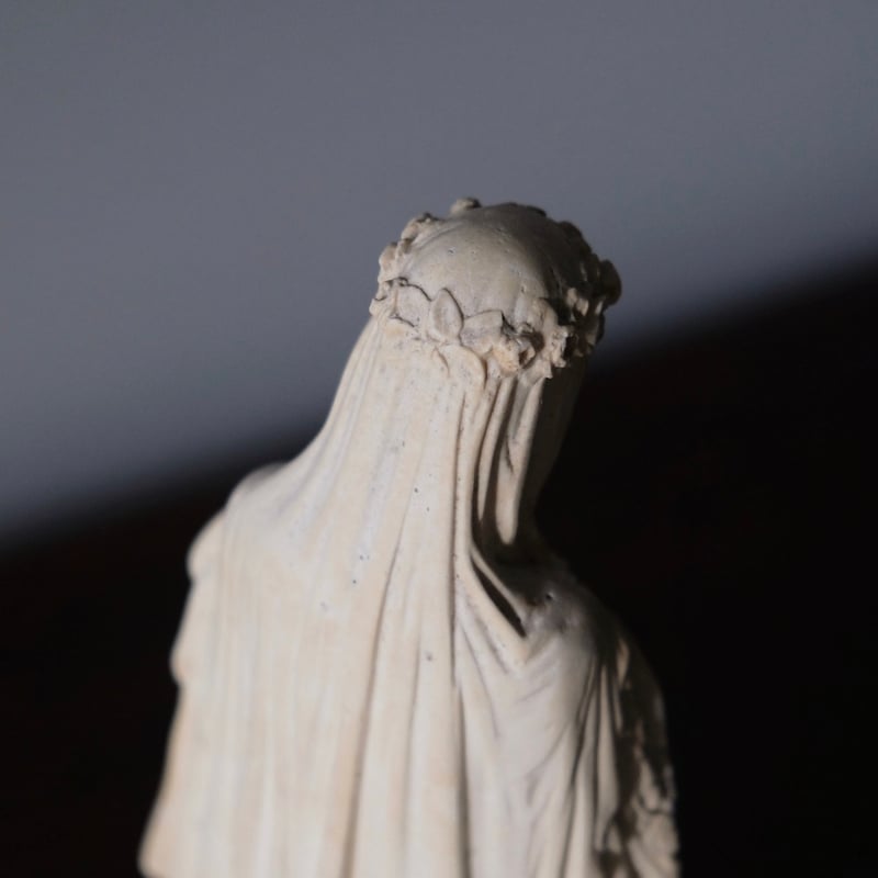 石膏 聖母マリア像 h31cm フランス アンティーク 0501536 | jinen_ant