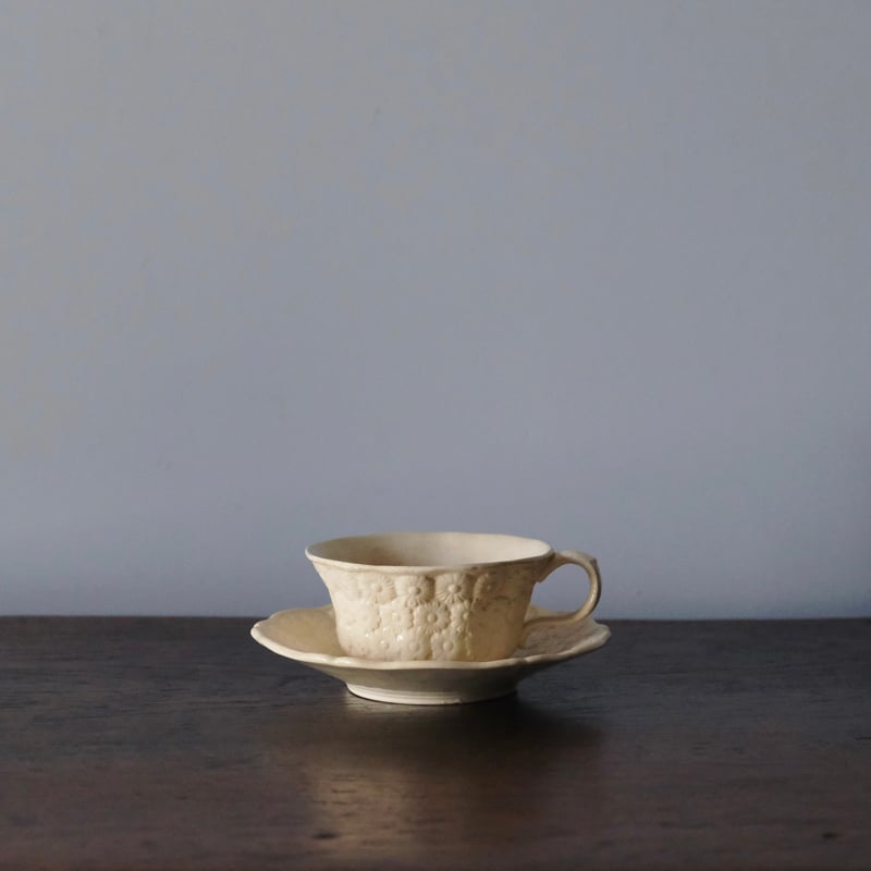 D.Johnston ボルドー カップ アンド ソーサー ファイアンスフィーヌ