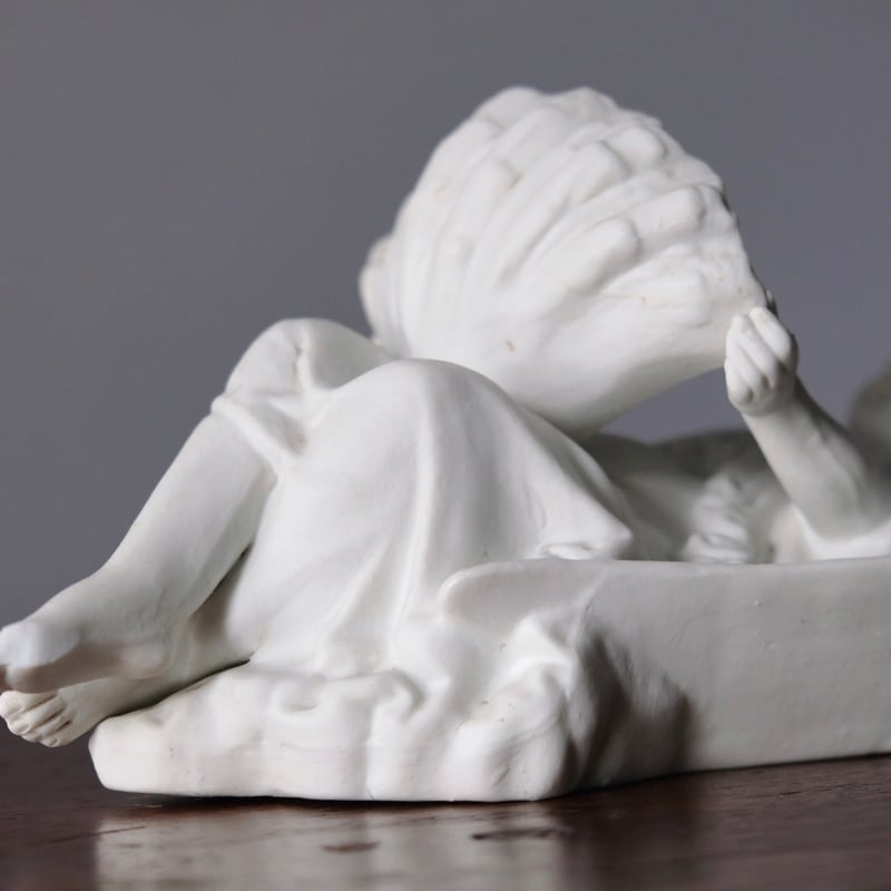 天使 ベニティエ 聖水盤 ビスク h26.3cm フランス アンティーク