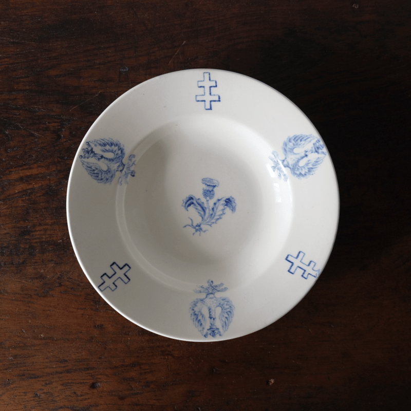 K&G リュネヴィル ロレーヌ十字皿 深皿 φ23.7cm フランス アンティーク