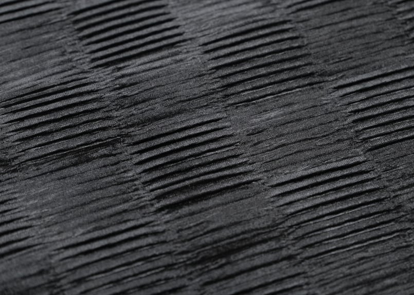 プリーツ風ベルベット（ブラック） | ベルベット生地専門店 山崎ビロード
