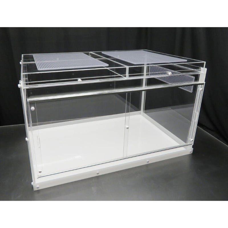 爬虫類ケージ 90×45×45㎝ 金網左寄せ 4㎝ 左付け木なし 爬虫類ケージ