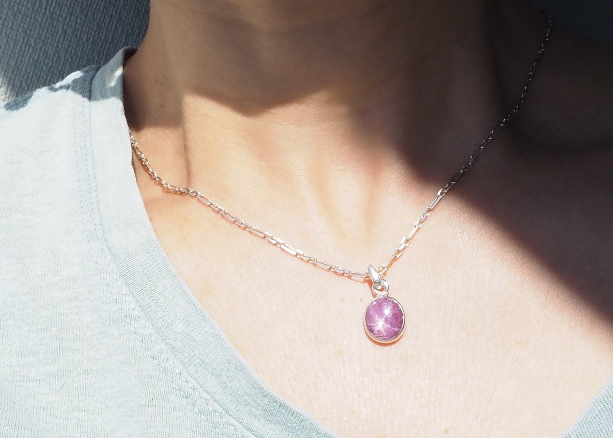 スタールビー・オーバル型ペンダントトップ silver925 | mizunone