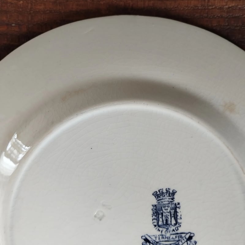 フランスアンティークプレート ジアンのマリーアントワネット a