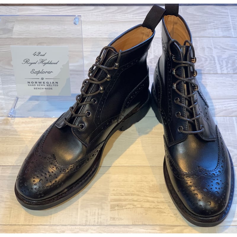 42ND ROYAL HIGHLAND エクスプローラー ウイングチップブーツ ダーク