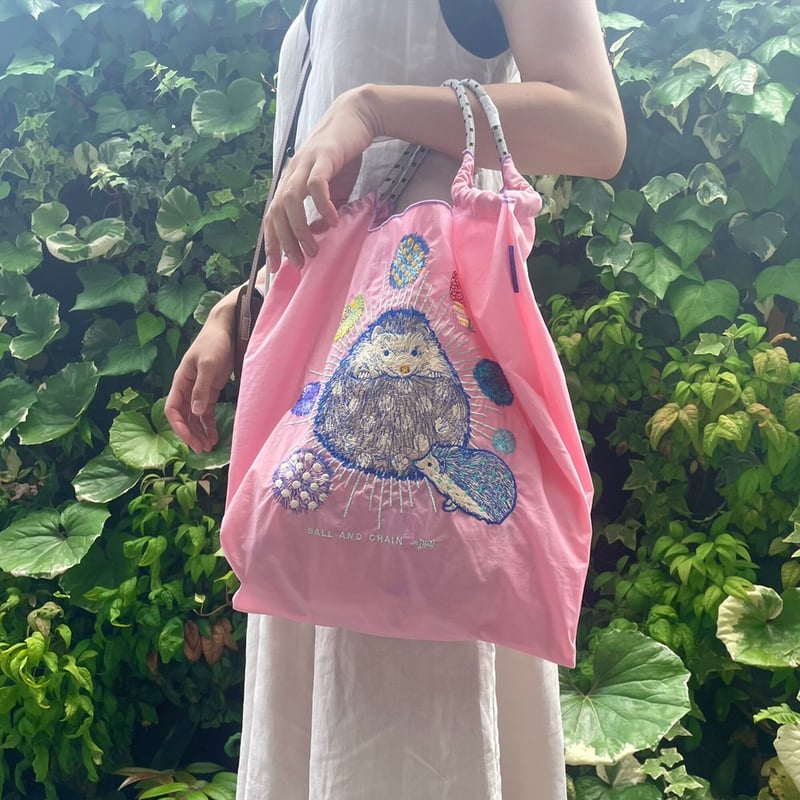 鹿とハチドリ／ Mサイズ【Ball & Chain】エコバッグ | D[di:] web st