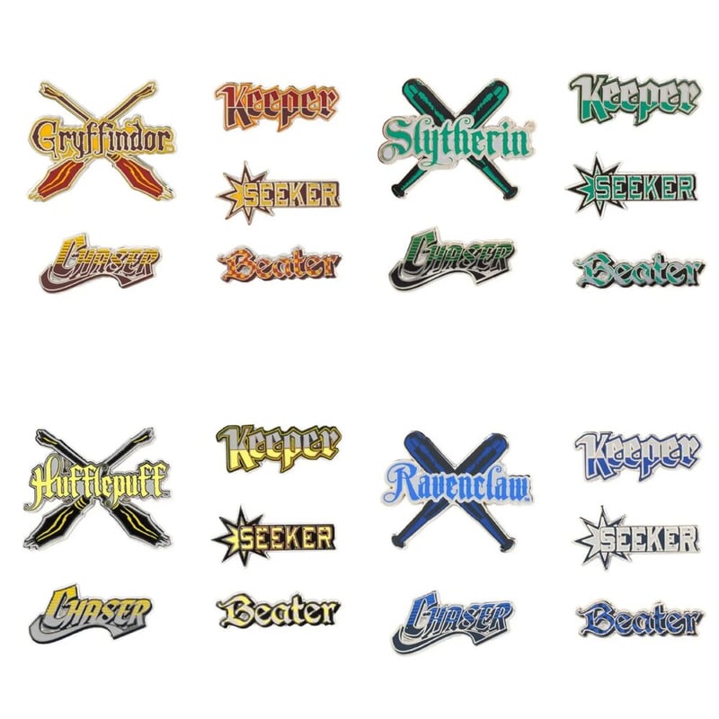 公式 ハリーポッタークィディッチ ピンバッジ セット 海外版