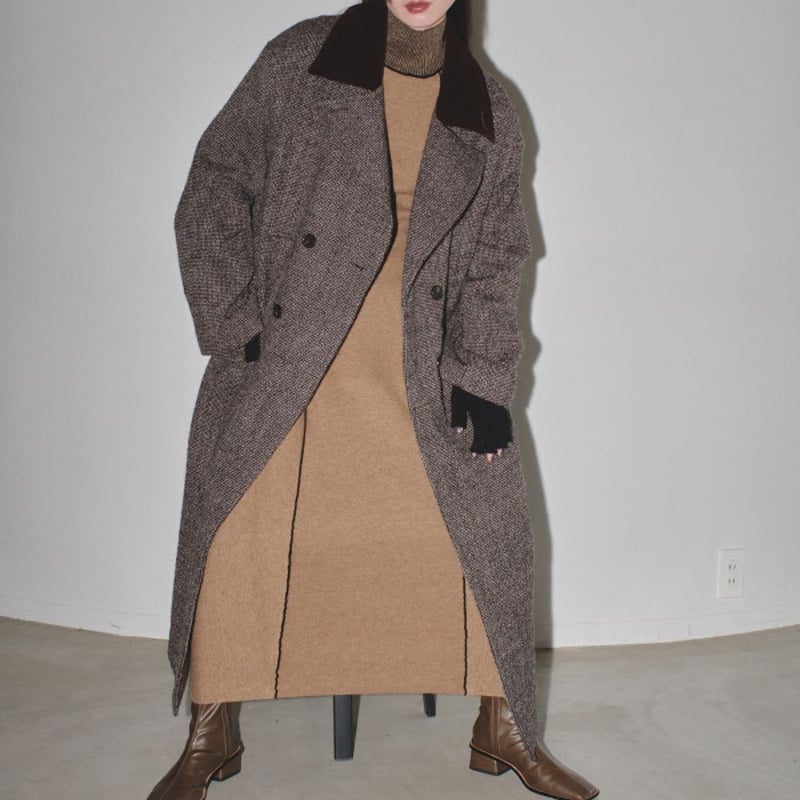 TODAYFUL トゥデイフル / Doublecollar Tweed Coat ダブルカラ
