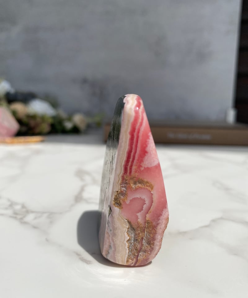 超レア】インカローズ(ロードクロサイト)×パイライト共生原石◇天然石