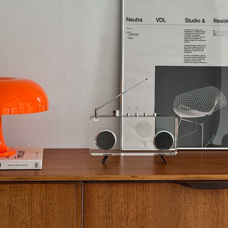 objet-03101 ガラス製 レトロ ラジカセ オブジェ | ART OF BLACK