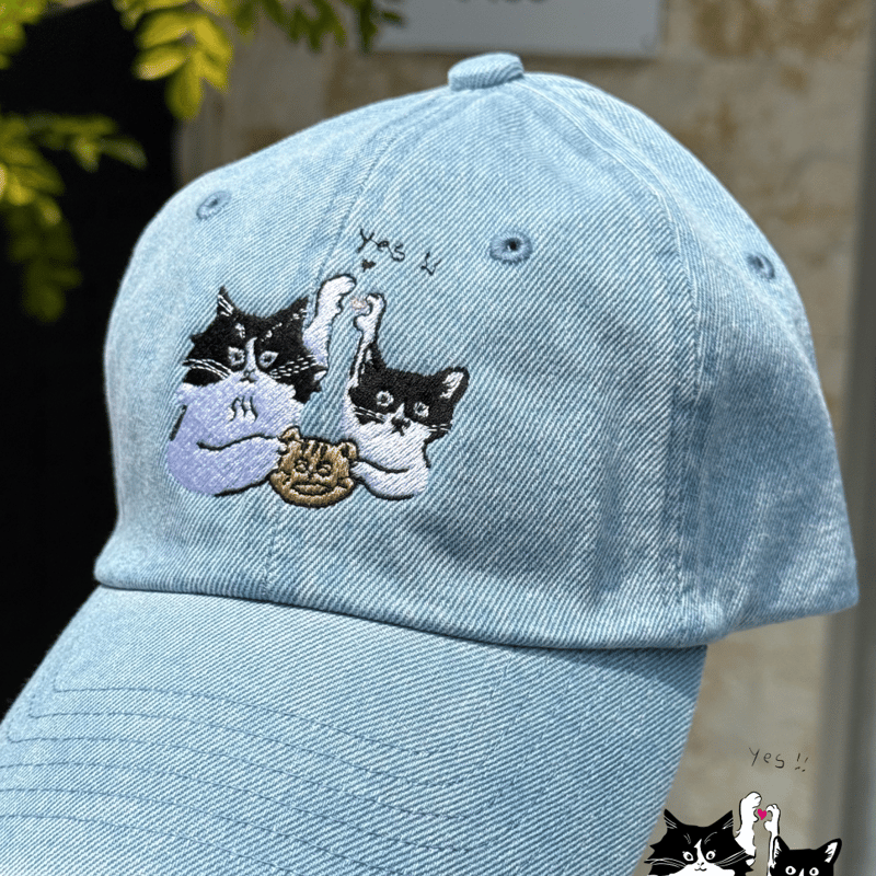 Yes!フォーリンにゃん刺繍キャップ | CAT & BAKES 9456