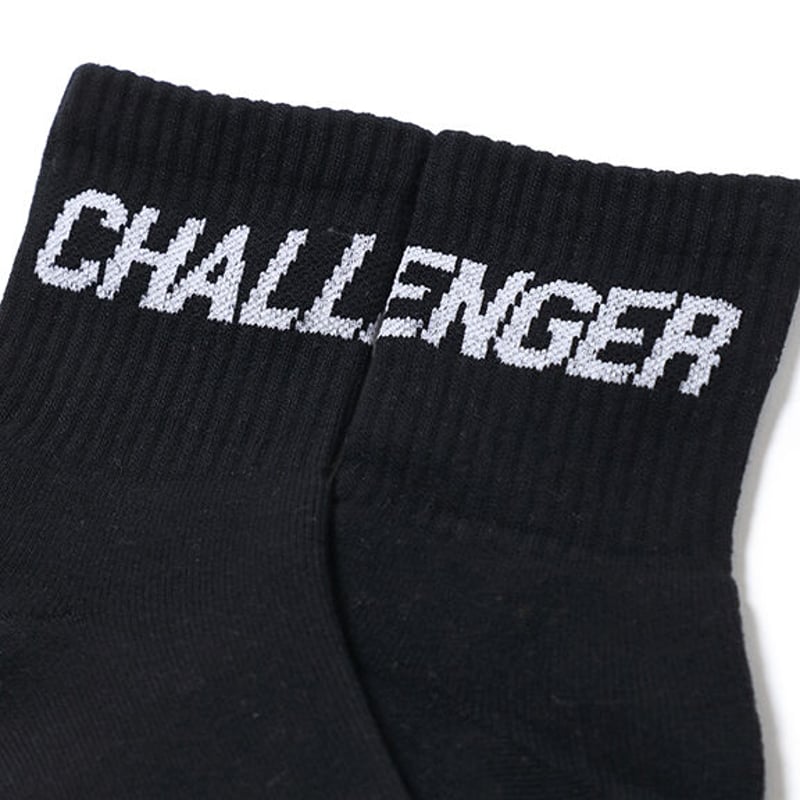 チャレンジャー CHALLENGER LOGO SOCKS（BLACK） | daze & easy